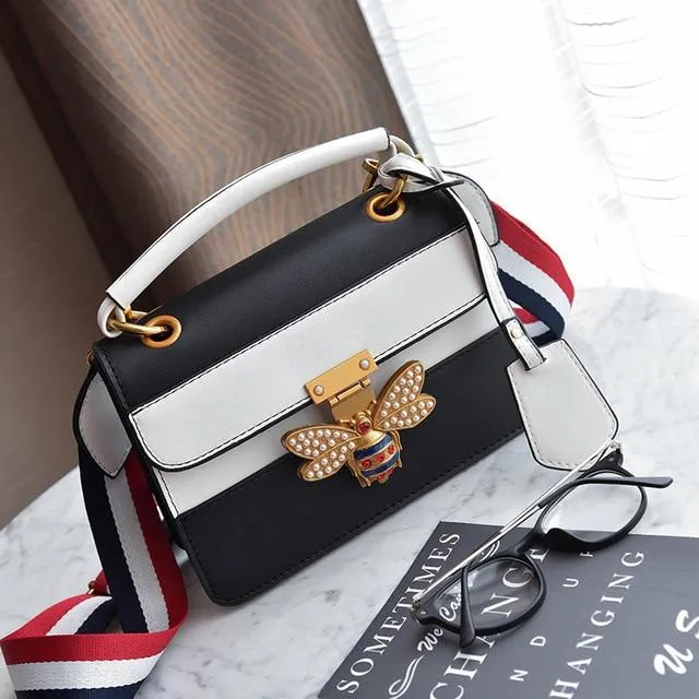 2019 Luxury Crossbody bag GG Women Colorful splicing Little Bee Bags Design Handbag Female Shoulder Bags Messenger Bag Sac Femme