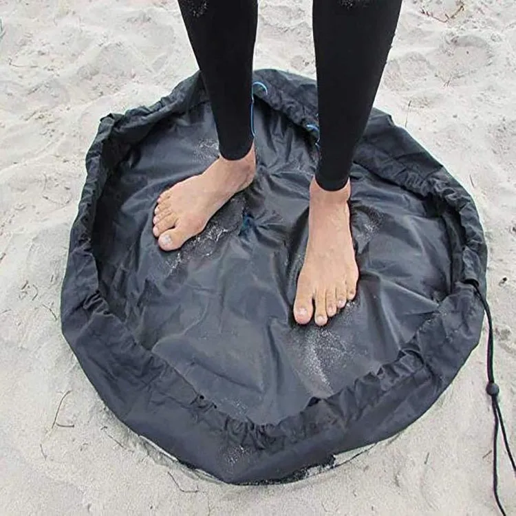 210D Oxford Cloth Beach Swimsuit Wetsuit Storage Bag Quick Change Bag, Specification:Diameter 90cm(Black)