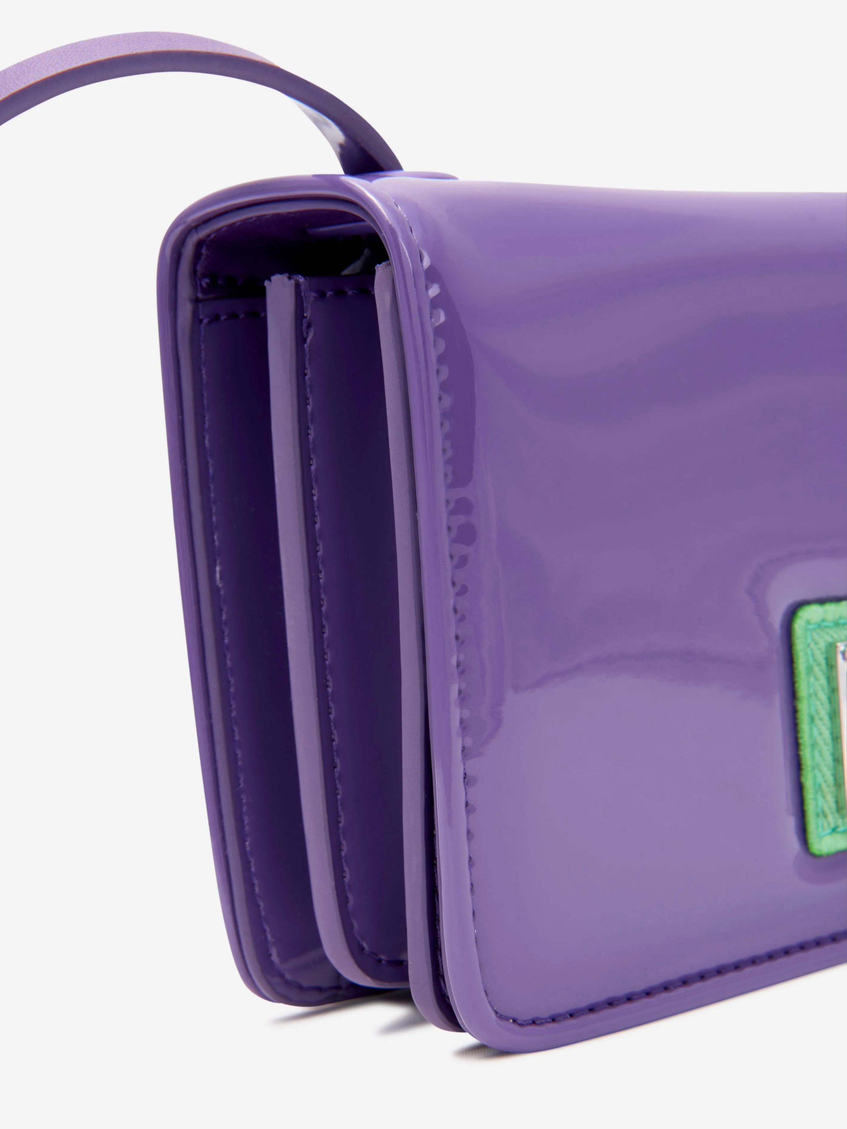 Acne Studios Kids Mini Crossbody Face Bag in Purple