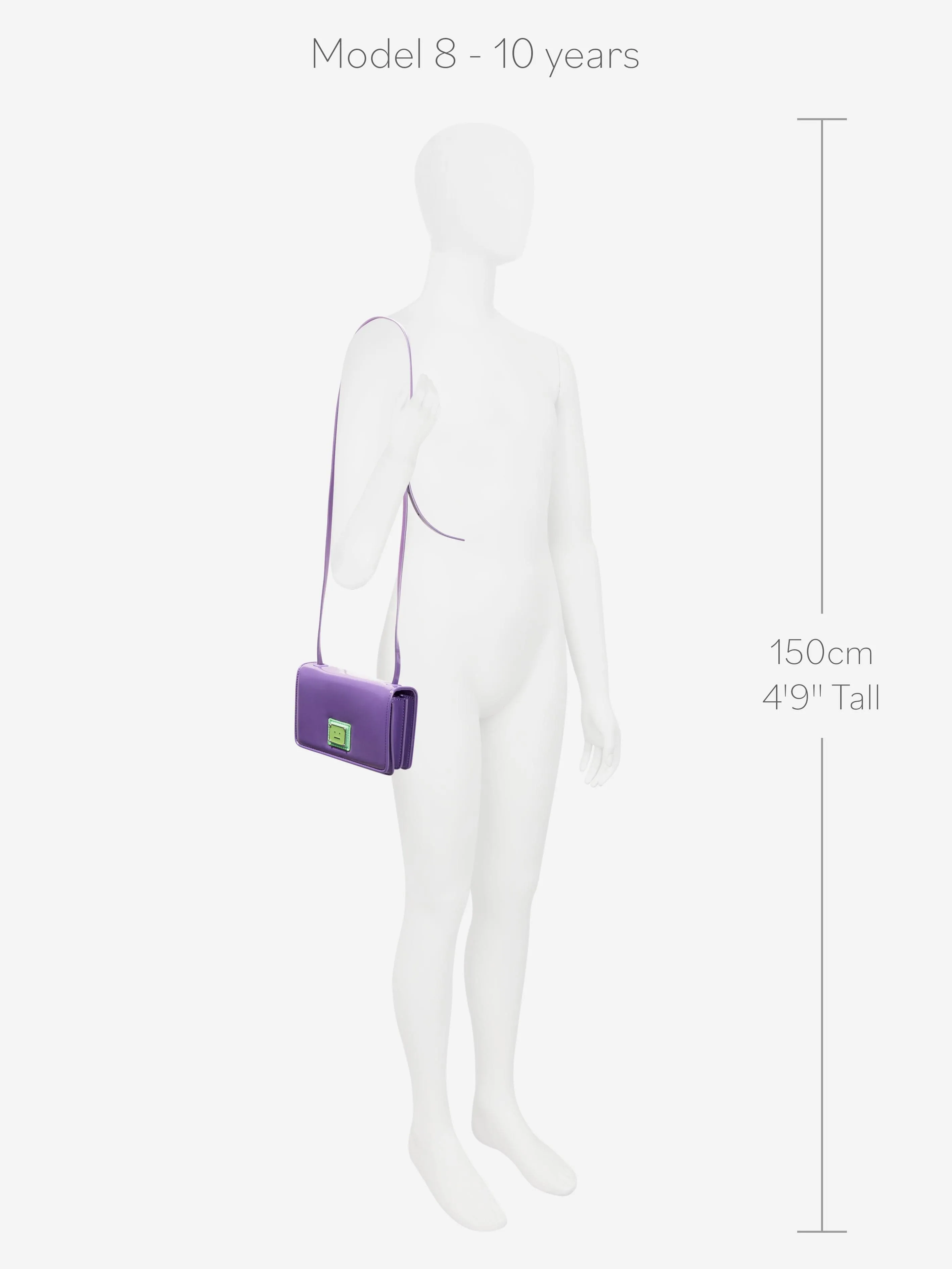 Acne Studios Kids Mini Crossbody Face Bag in Purple