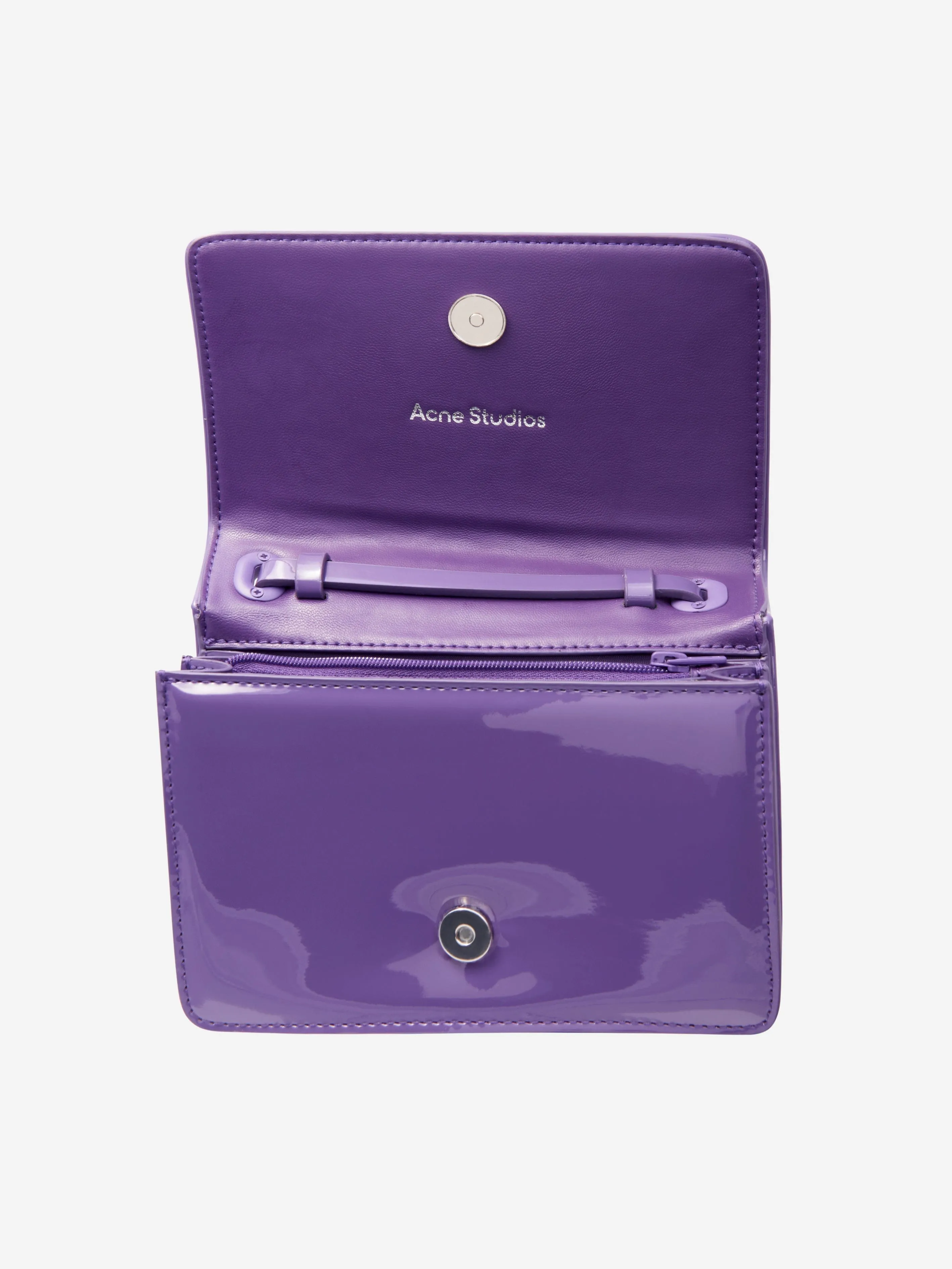 Acne Studios Kids Mini Crossbody Face Bag in Purple