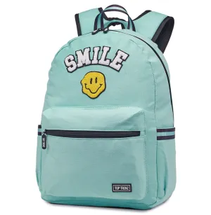 Aqua Happy Backpack with Patches