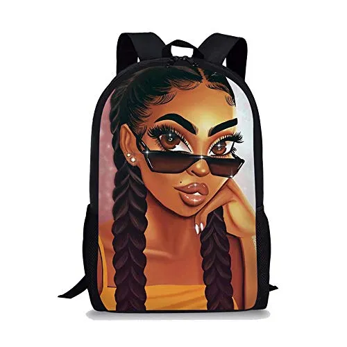 Backpacks Afrikan Girls Hairstyle Printed