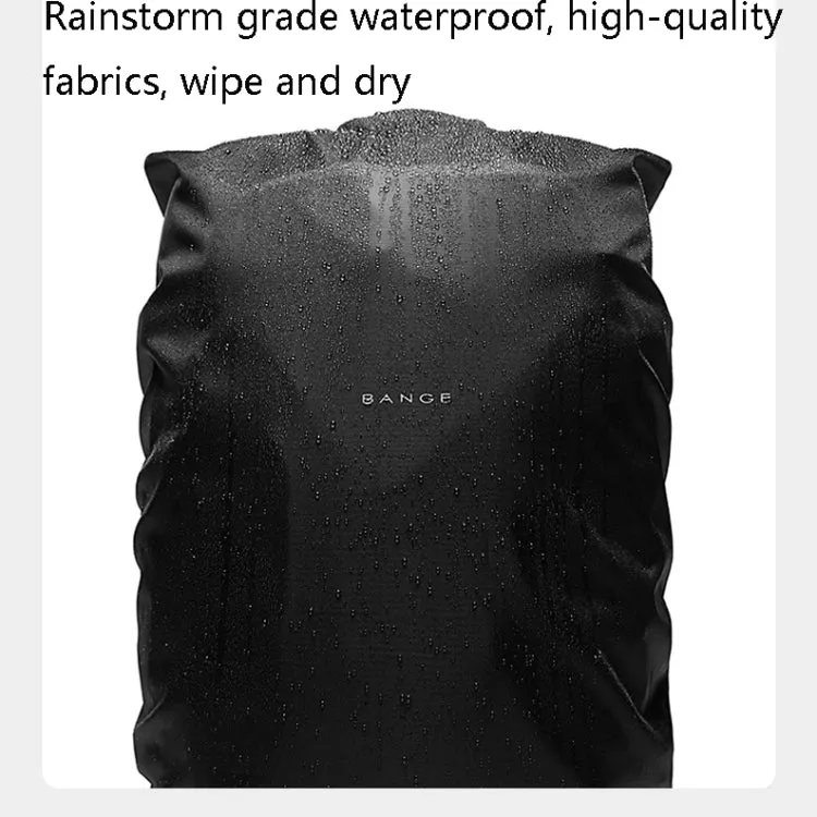 BANGE BG-22039 Men Large-Capacity Shoulders Backpack Business Anti-theft Waterproof Handbag(Black)