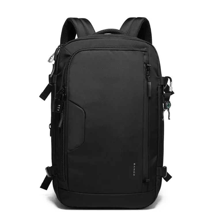 BANGE BG-22039 Men Large-Capacity Shoulders Backpack Business Anti-theft Waterproof Handbag(Black)