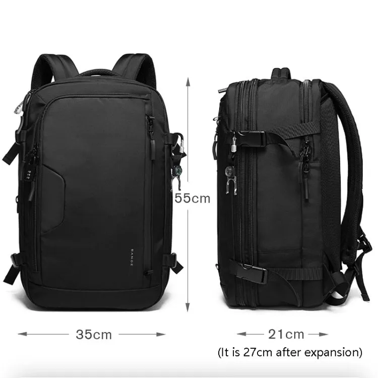 BANGE BG-22039 Men Large-Capacity Shoulders Backpack Business Anti-theft Waterproof Handbag(Black)