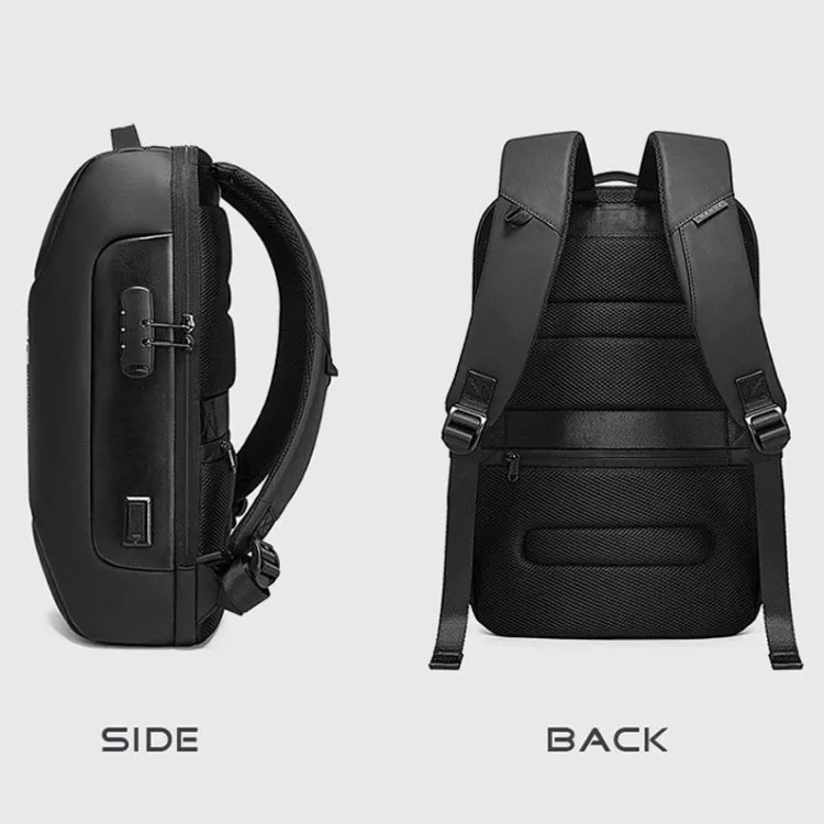 BANGE BG-7216 Waterproof Anti-theft Shoulders Bag Men Business Travel Computer Backpack(Black)