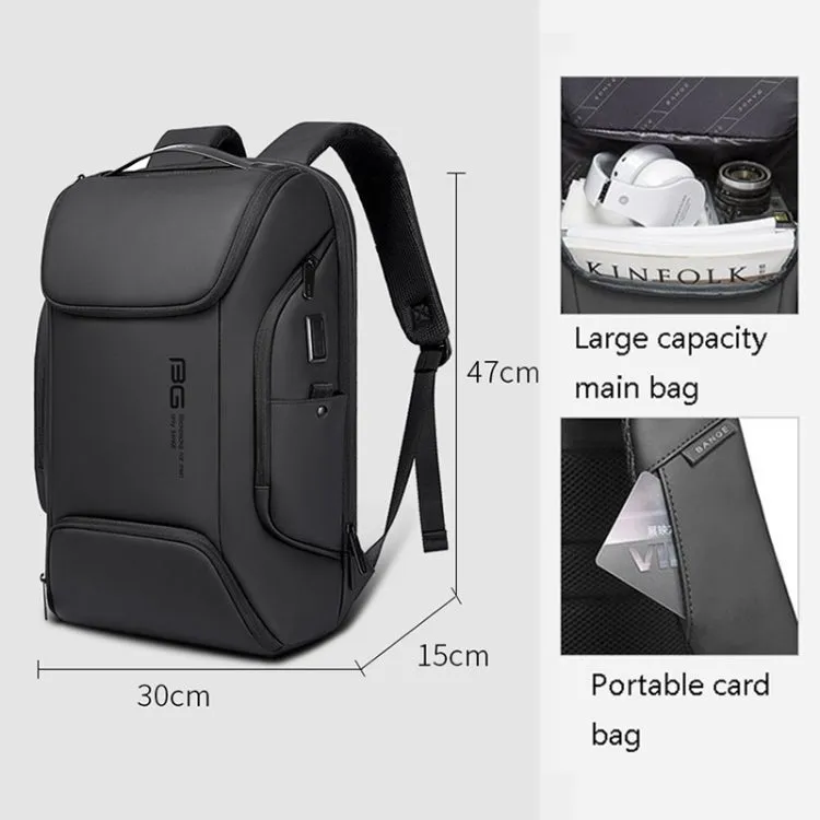 BANGE BG-7267 Men Shoulders Bag Business Waterproof Backpack(Black)