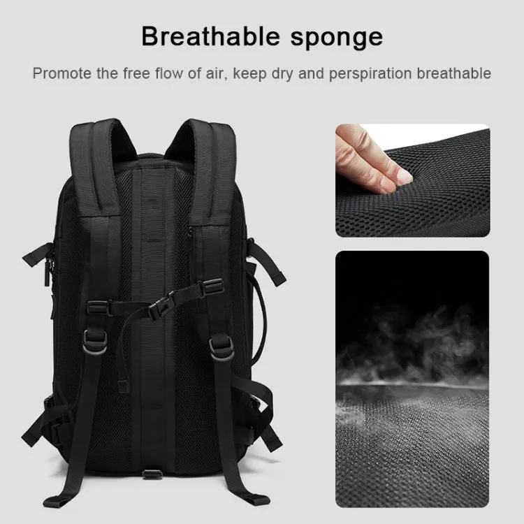 BANGE Business Backpack Men Travel Waterproof Large Capacity Computer Shoulders Bag(Black)