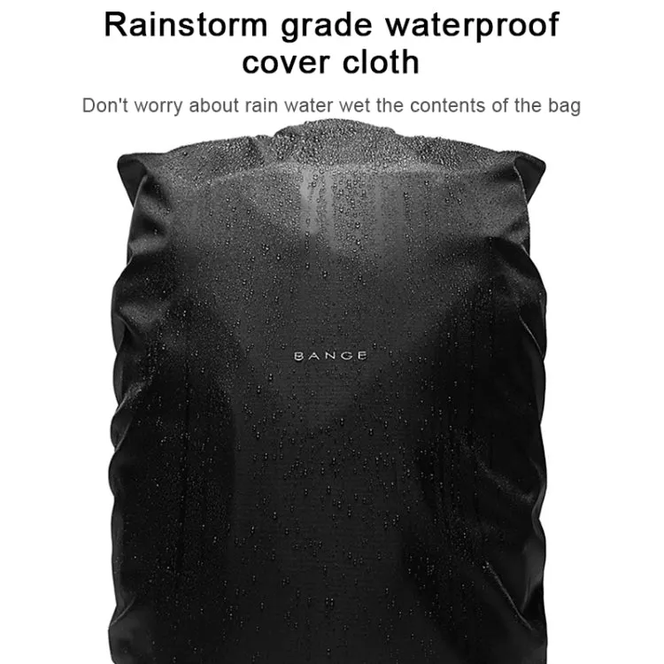 BANGE Business Backpack Men Travel Waterproof Large Capacity Computer Shoulders Bag(Black)