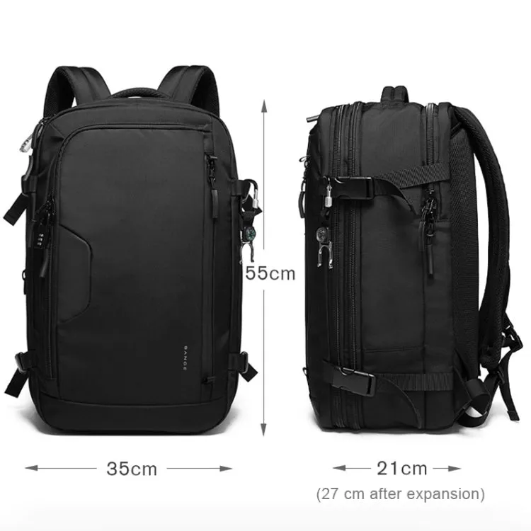 BANGE Business Backpack Men Travel Waterproof Large Capacity Computer Shoulders Bag(Black)