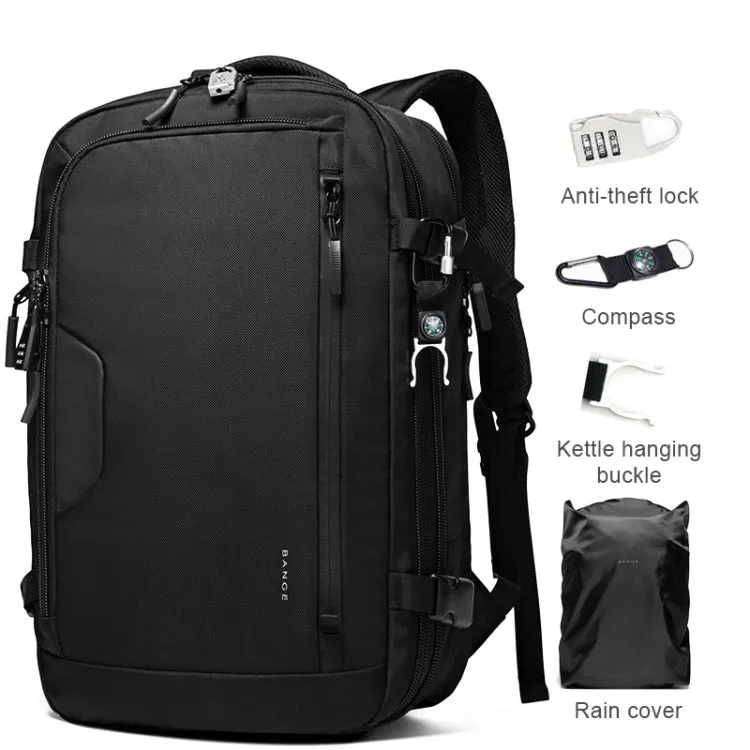 BANGE Business Backpack Men Travel Waterproof Large Capacity Computer Shoulders Bag(Black)