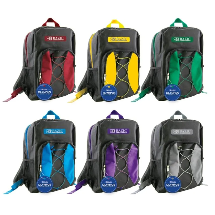 Bazic Olympus Bungee Backpack 17", Assorted