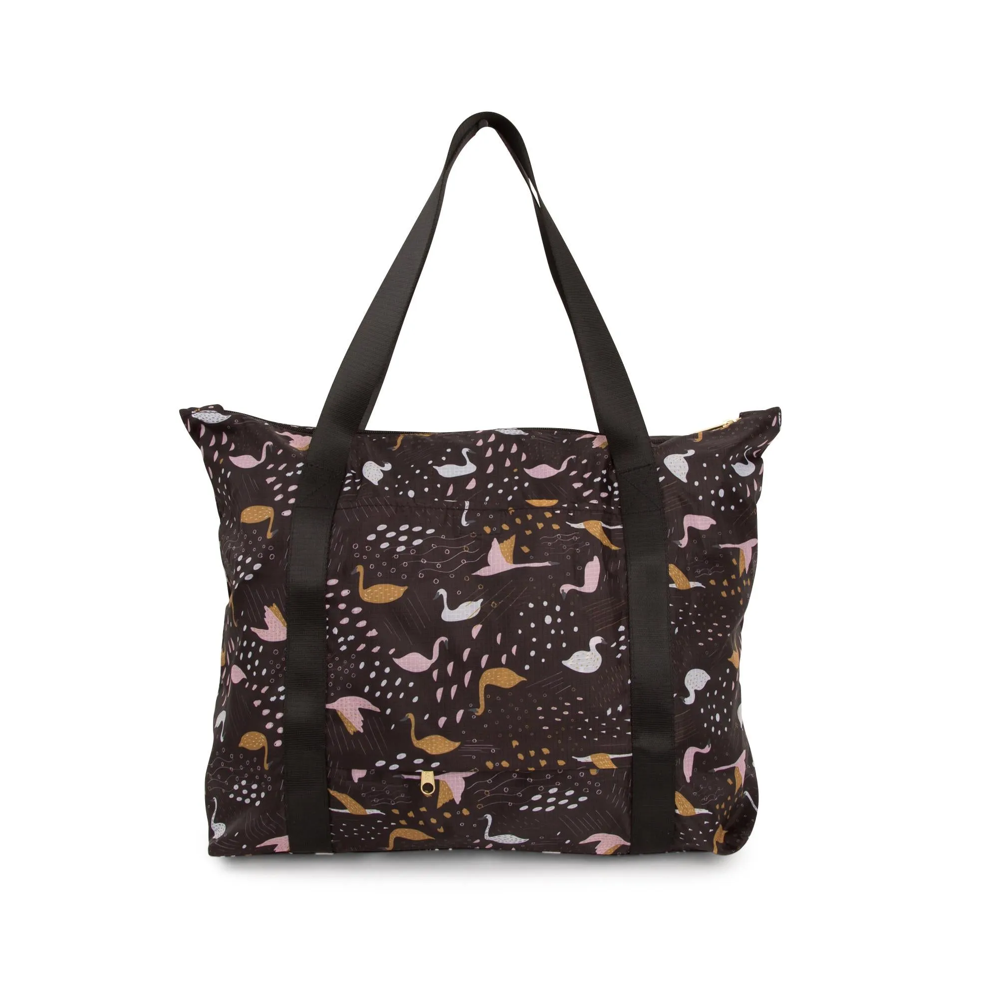 Black Swans Packable Tote Bag