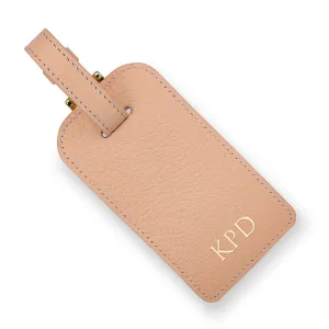 Blush Leather Luggage Tag