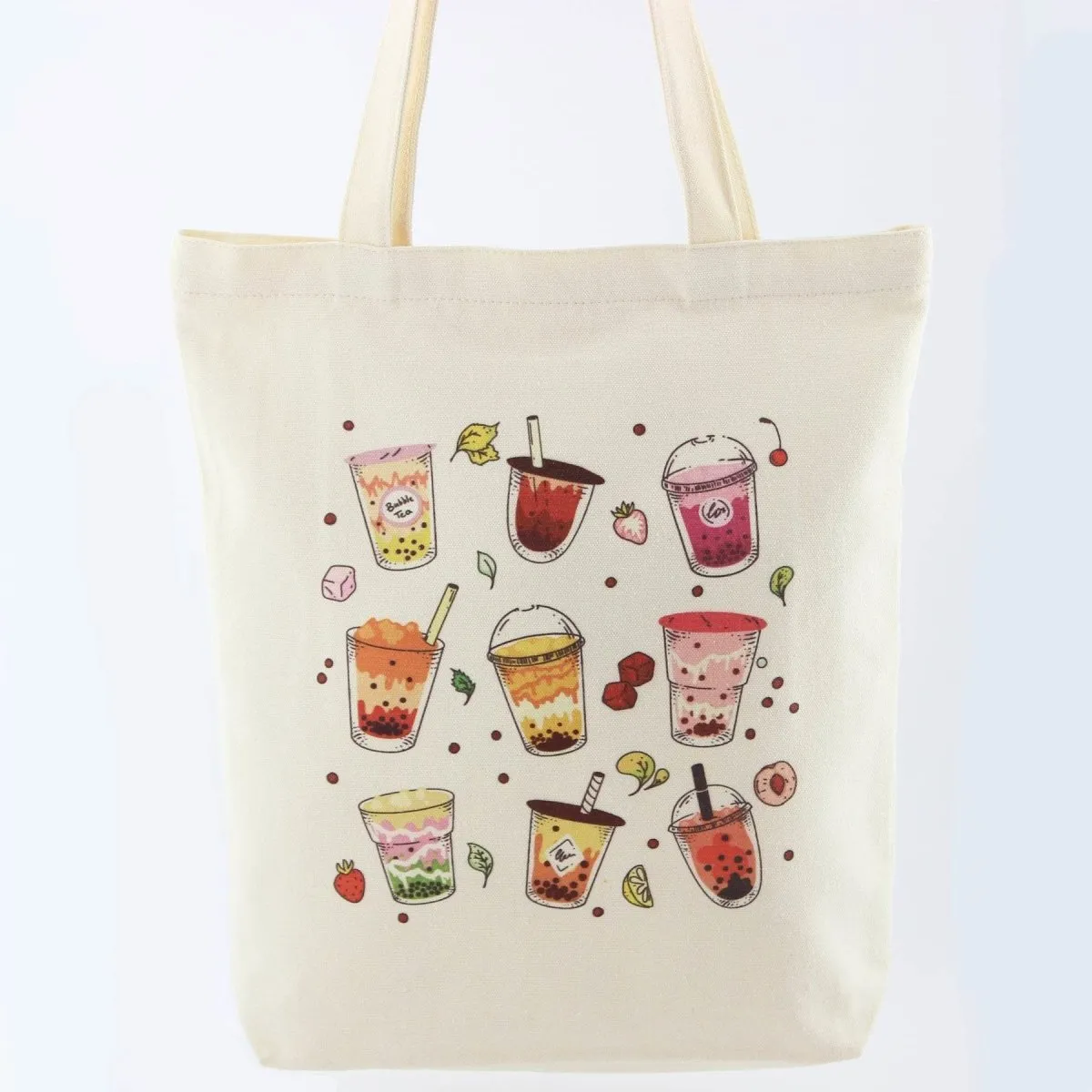 Boba Milk Tea Lover Bag Canvas Bubble Tea Tote Bag Gift for Boba Lovers