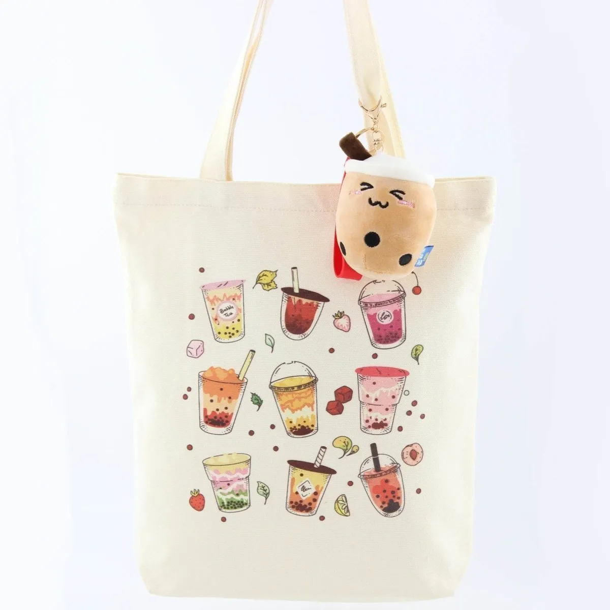 Boba Milk Tea Lover Bag Canvas Bubble Tea Tote Bag Gift for Boba Lovers