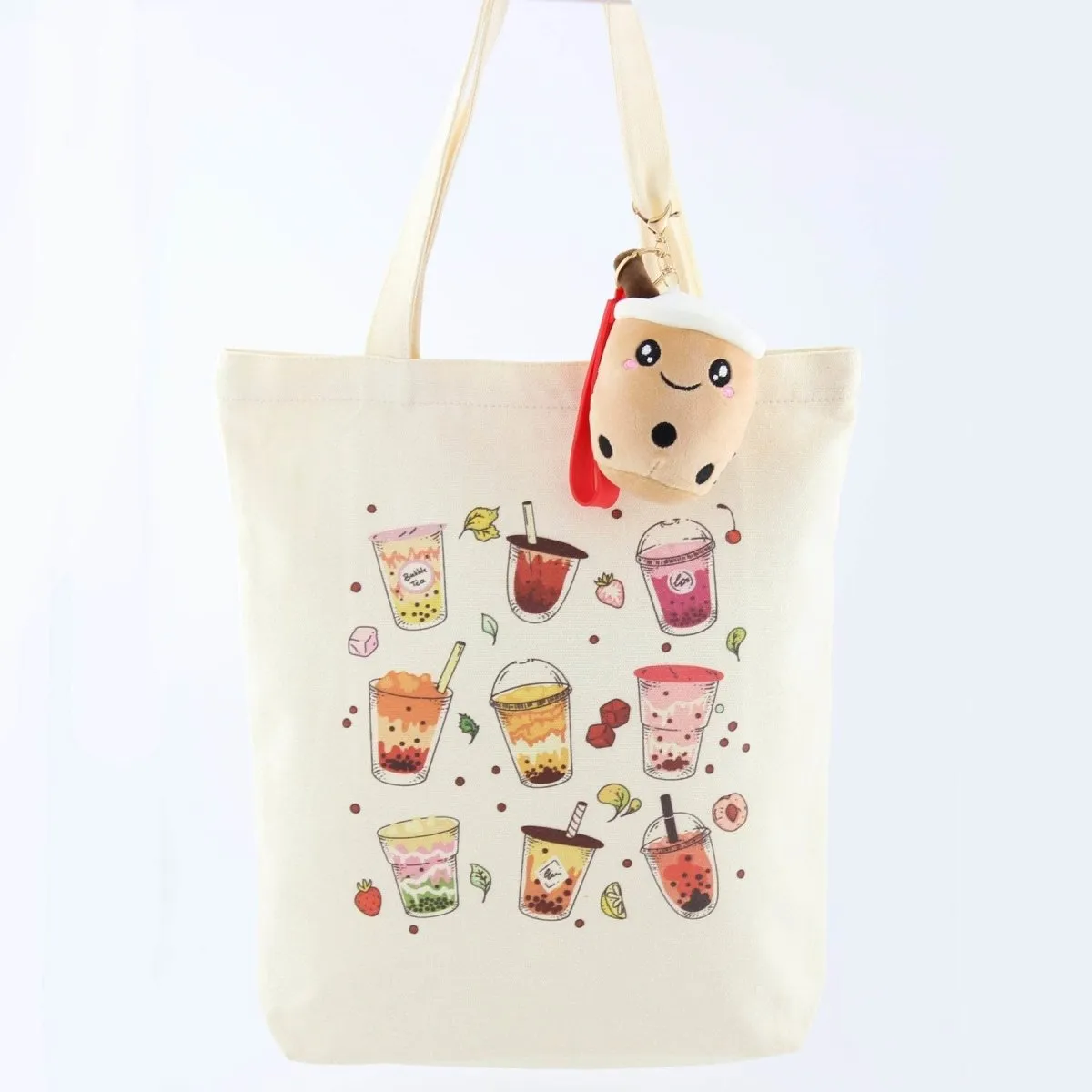 Boba Milk Tea Lover Bag Canvas Bubble Tea Tote Bag Gift for Boba Lovers