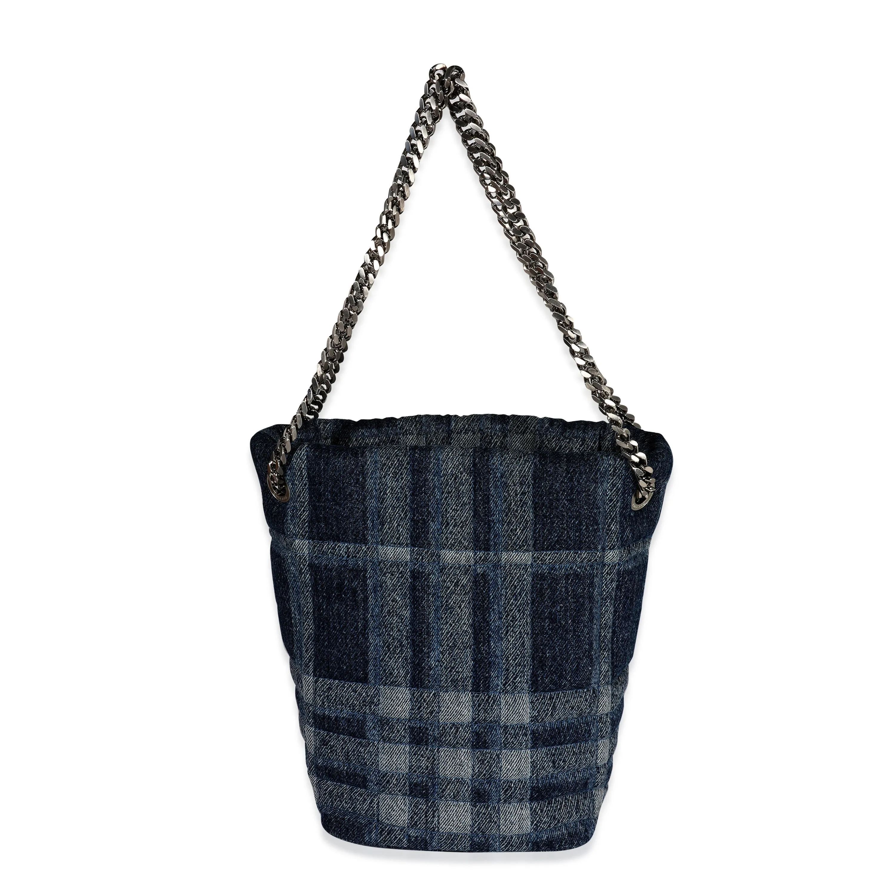 BURBERRY Blue Denim Small Lola Bucket Bag