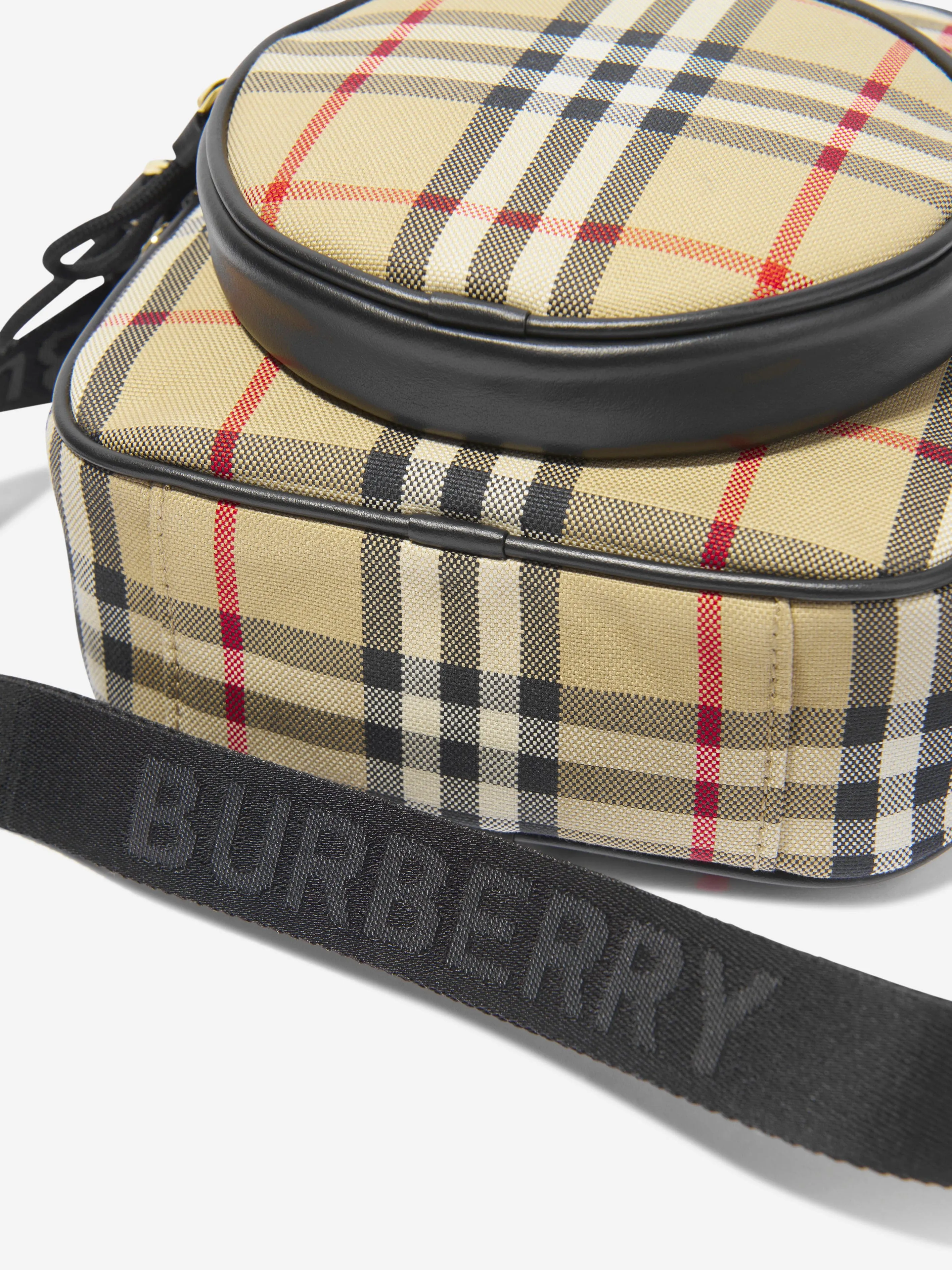 Burberry Girls Crossbody Check Bag in Archive Beige