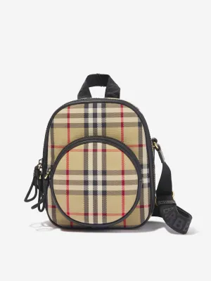 Burberry Girls Crossbody Check Bag in Archive Beige