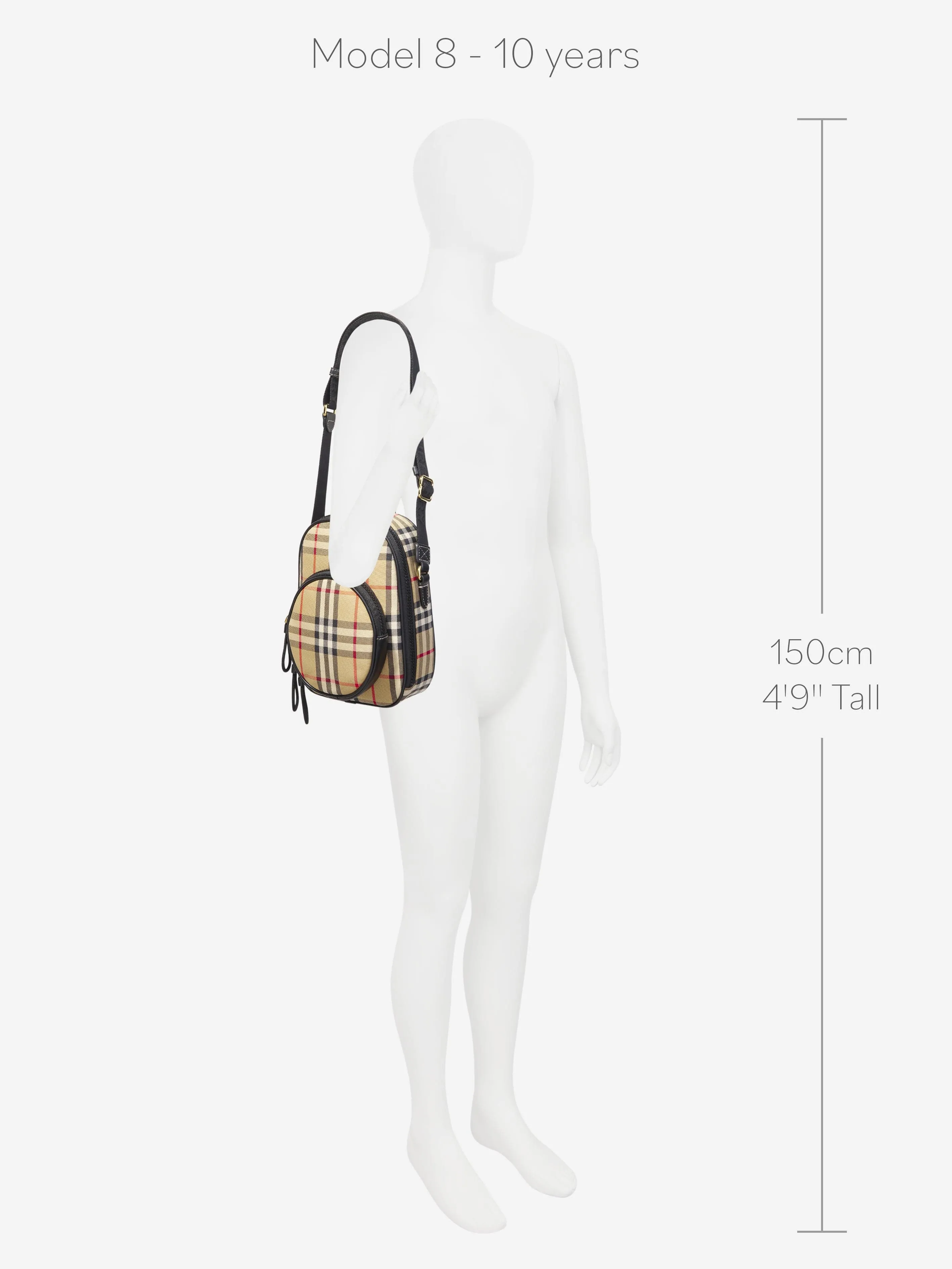 Burberry Girls Crossbody Check Bag in Archive Beige