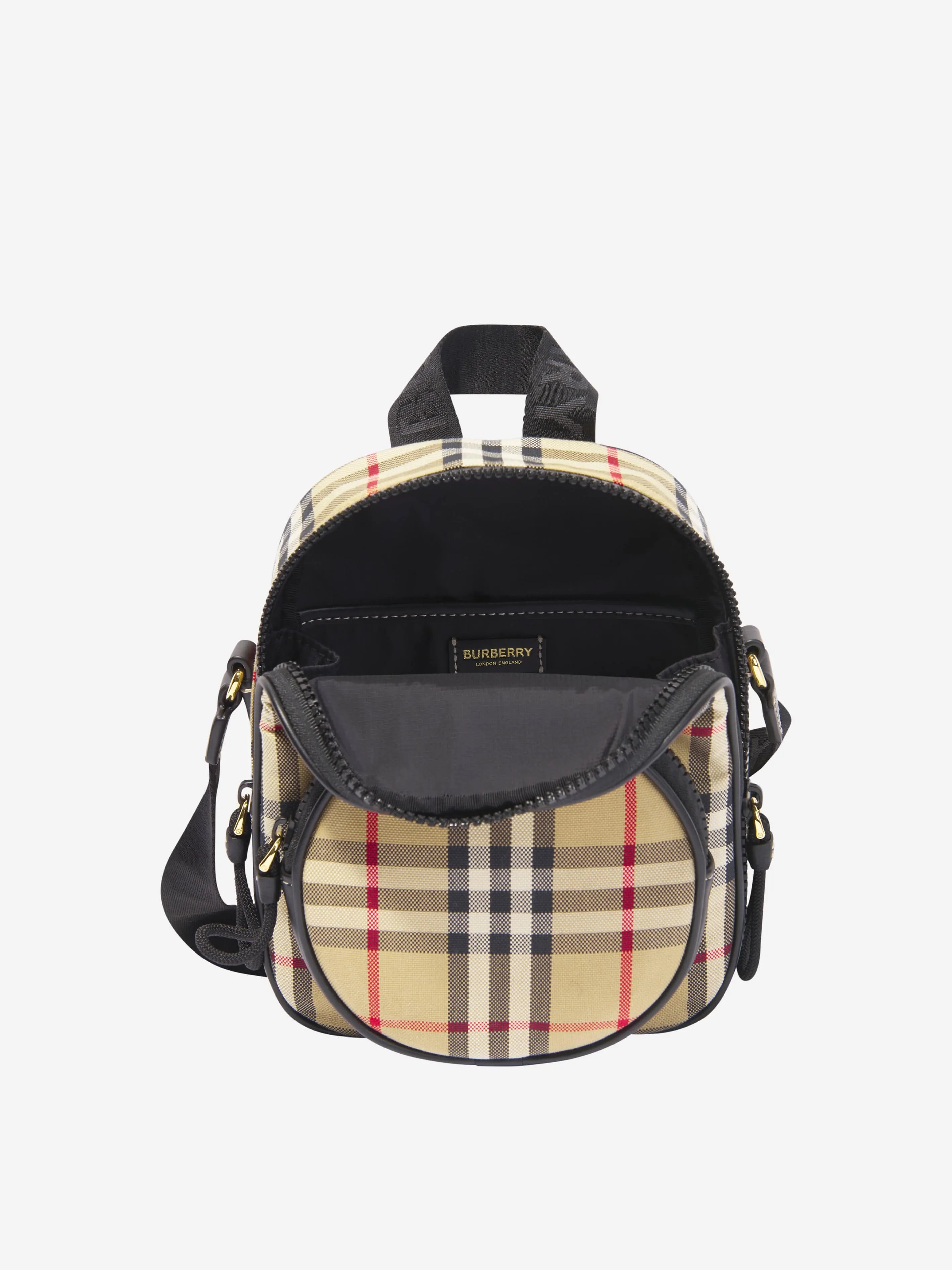 Burberry Girls Crossbody Check Bag in Archive Beige