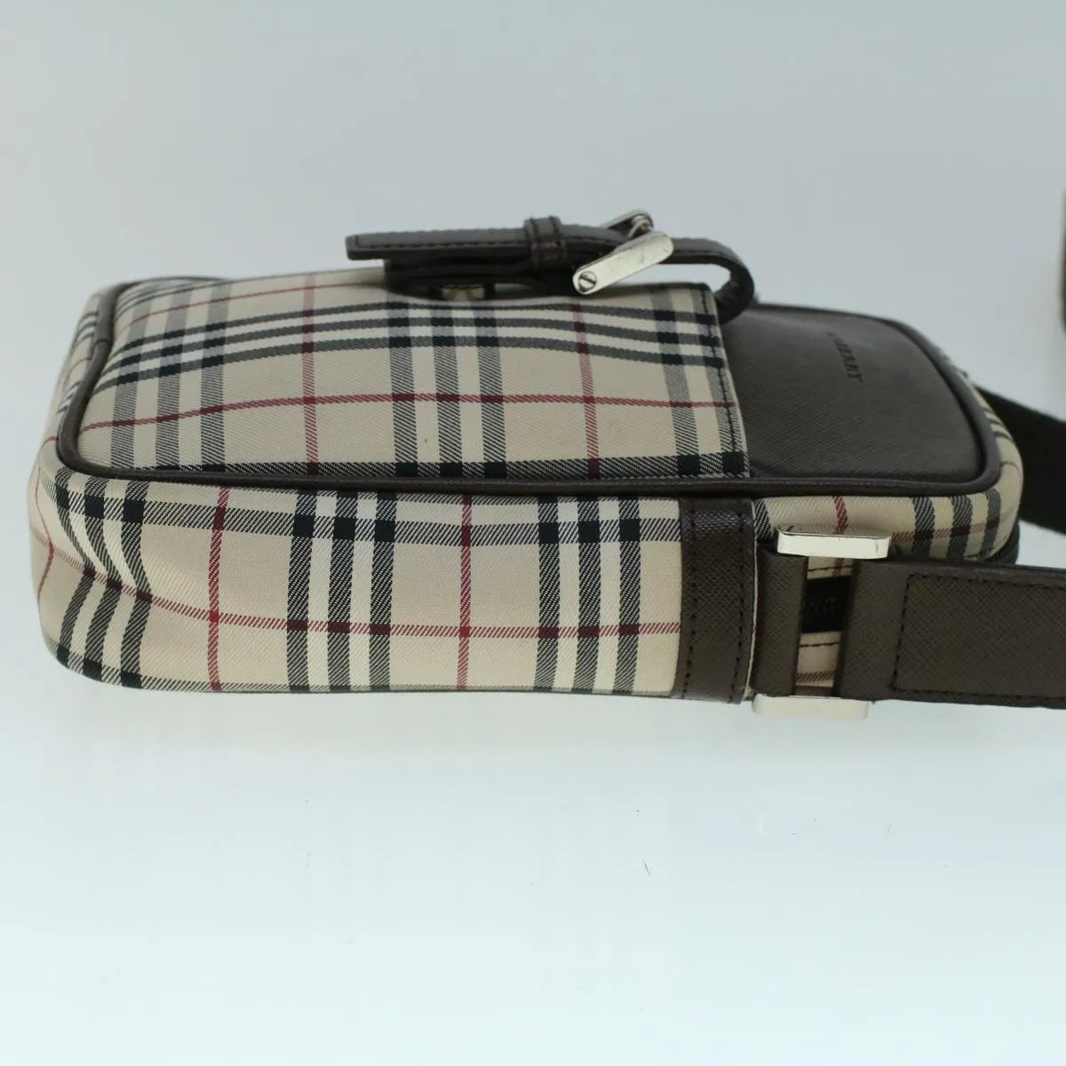 BURBERRY Nova Check Shoulder Bag Canvas Beige Brown  56460