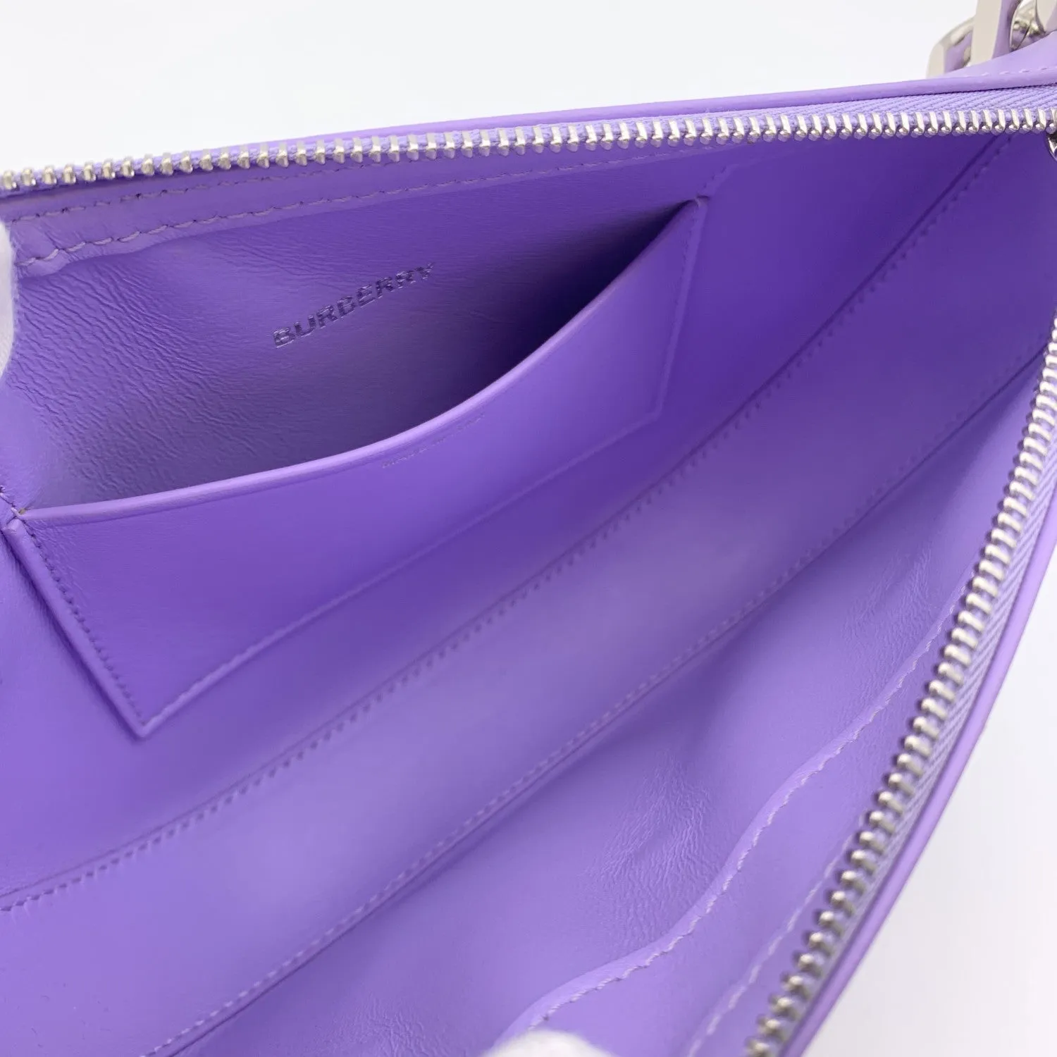 BURBERRY Purple Lillac Leather Mini Olympia Shoulder Bag