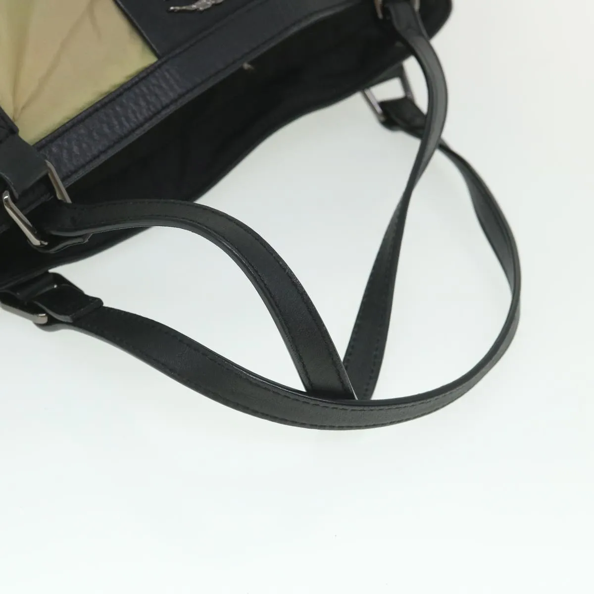 BURBERRY Tote Bag Nylon Beige Black  55432