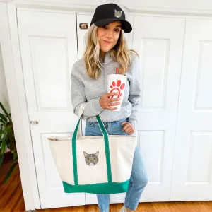 Cat Lover Twin Pack: Embroidered Hat & Tote Bag