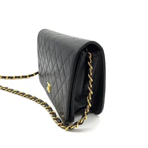 CHANEL Bag Matelasse 23 Single Chain Shoulder Black Full Flap Push Lock Coco Mark Ladies Lambskin Leather A03568