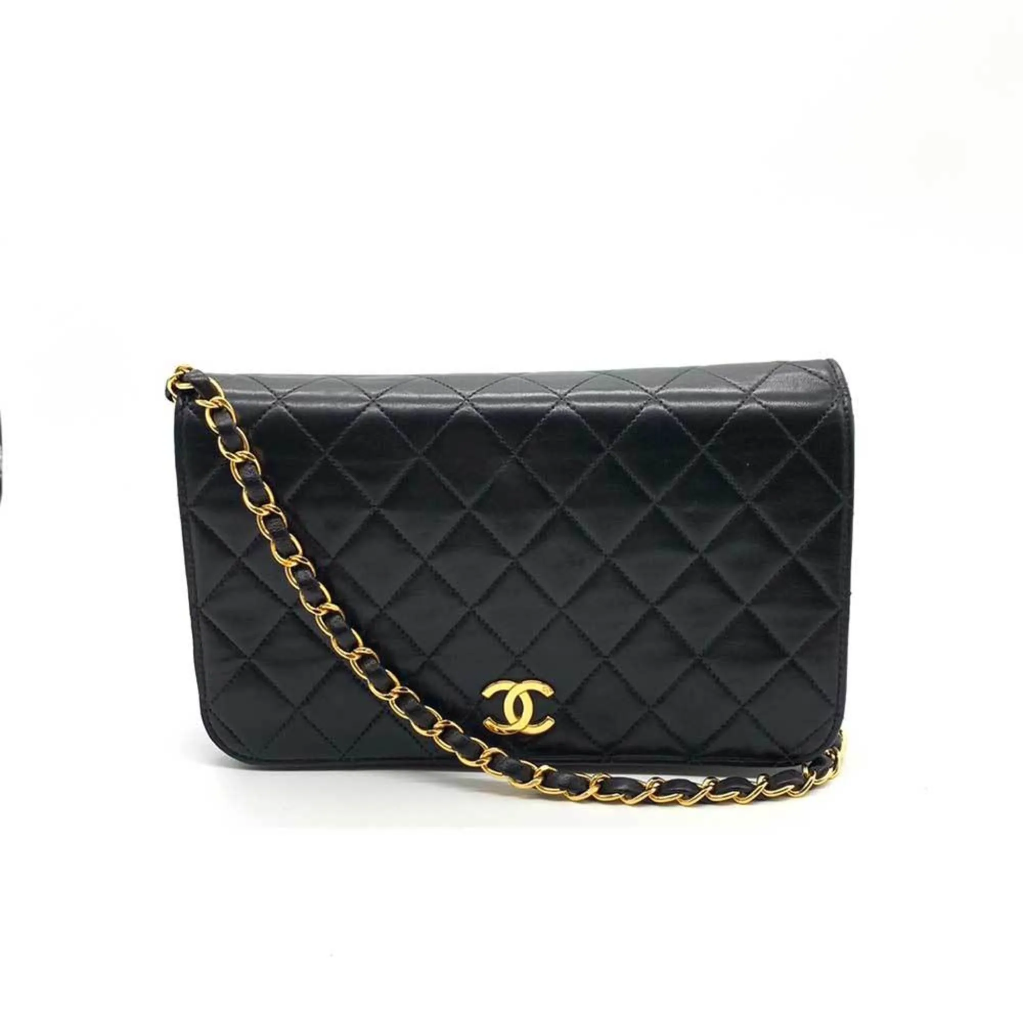 CHANEL Bag Matelasse 23 Single Chain Shoulder Black Full Flap Push Lock Coco Mark Ladies Lambskin Leather A03568