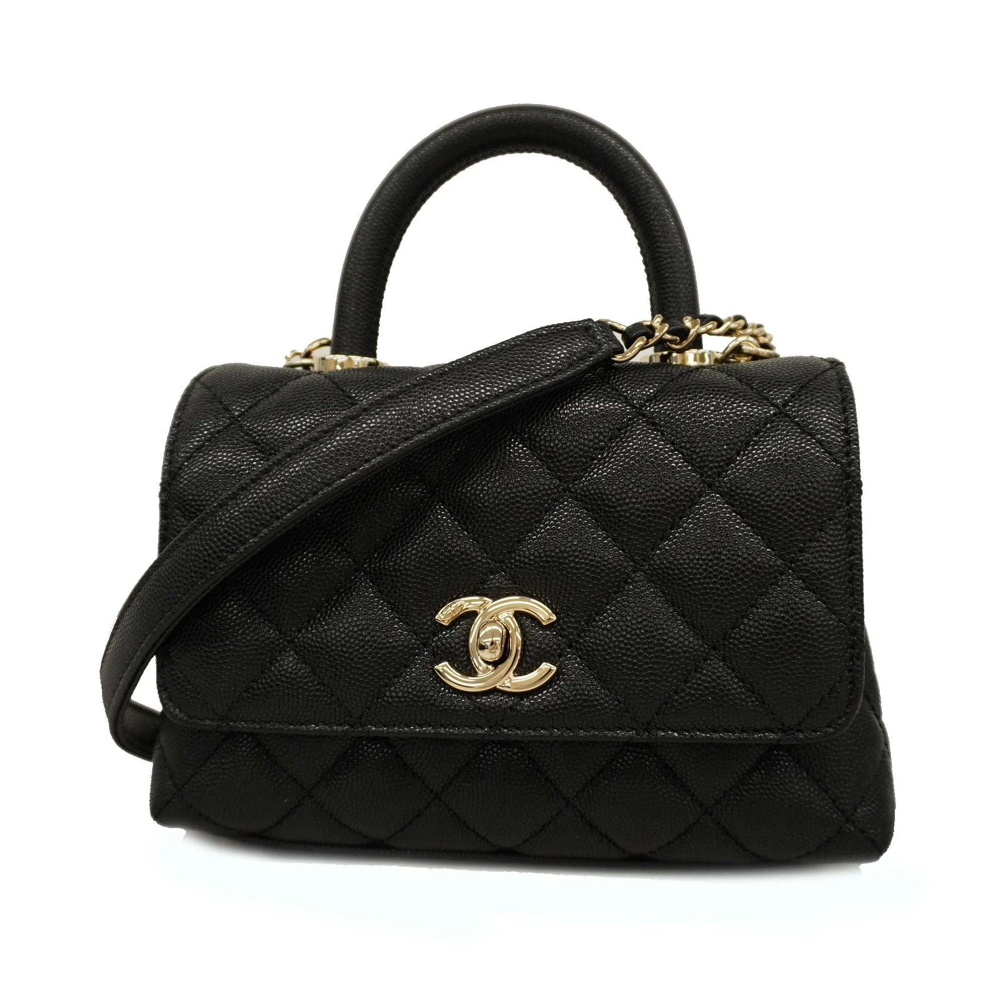 CHANEL  Matelasse Chain Shoulder Women's Caviar Leather Handbag,Shoulder Bag