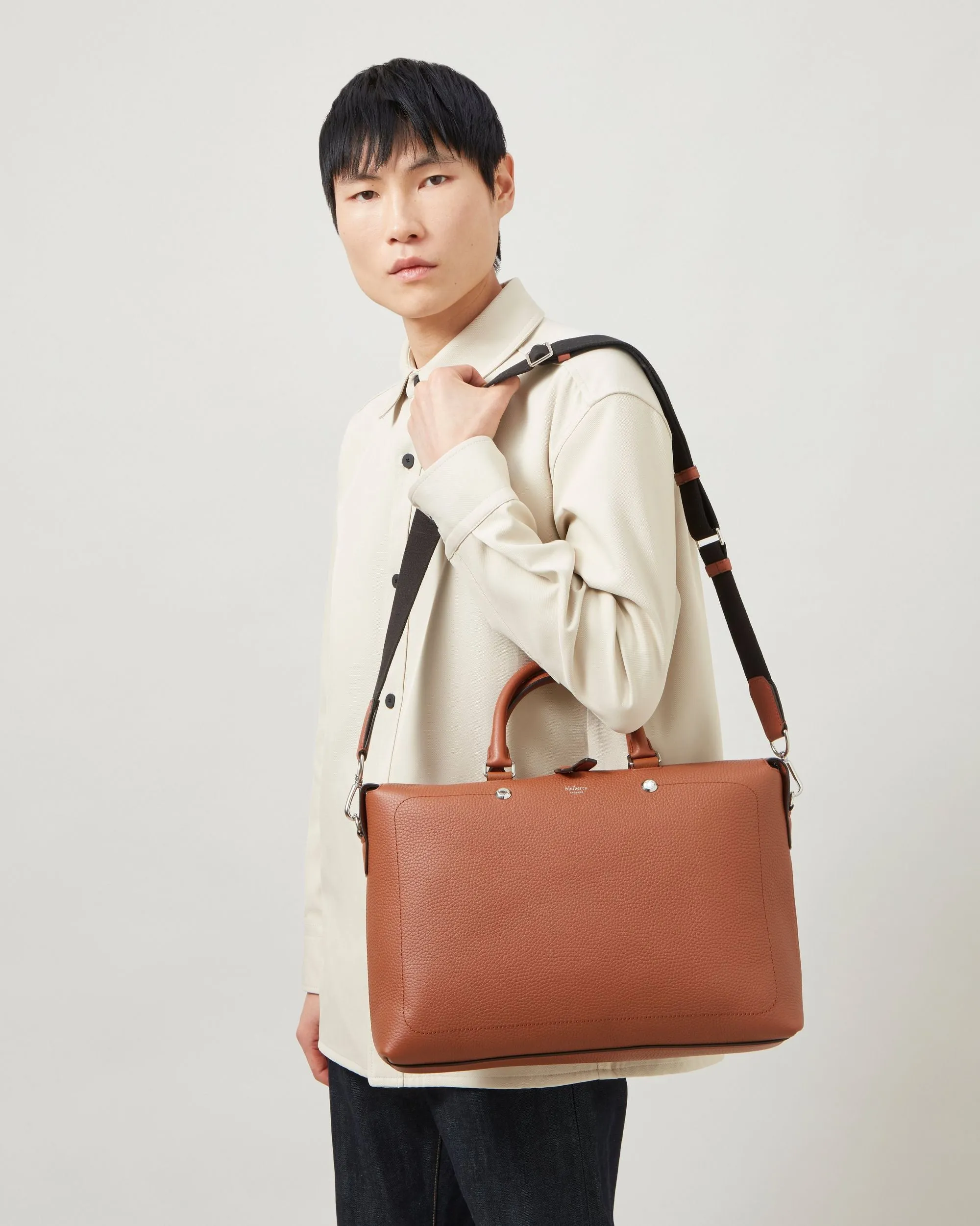 City Briefcase Heavy Grain (Chestnut)