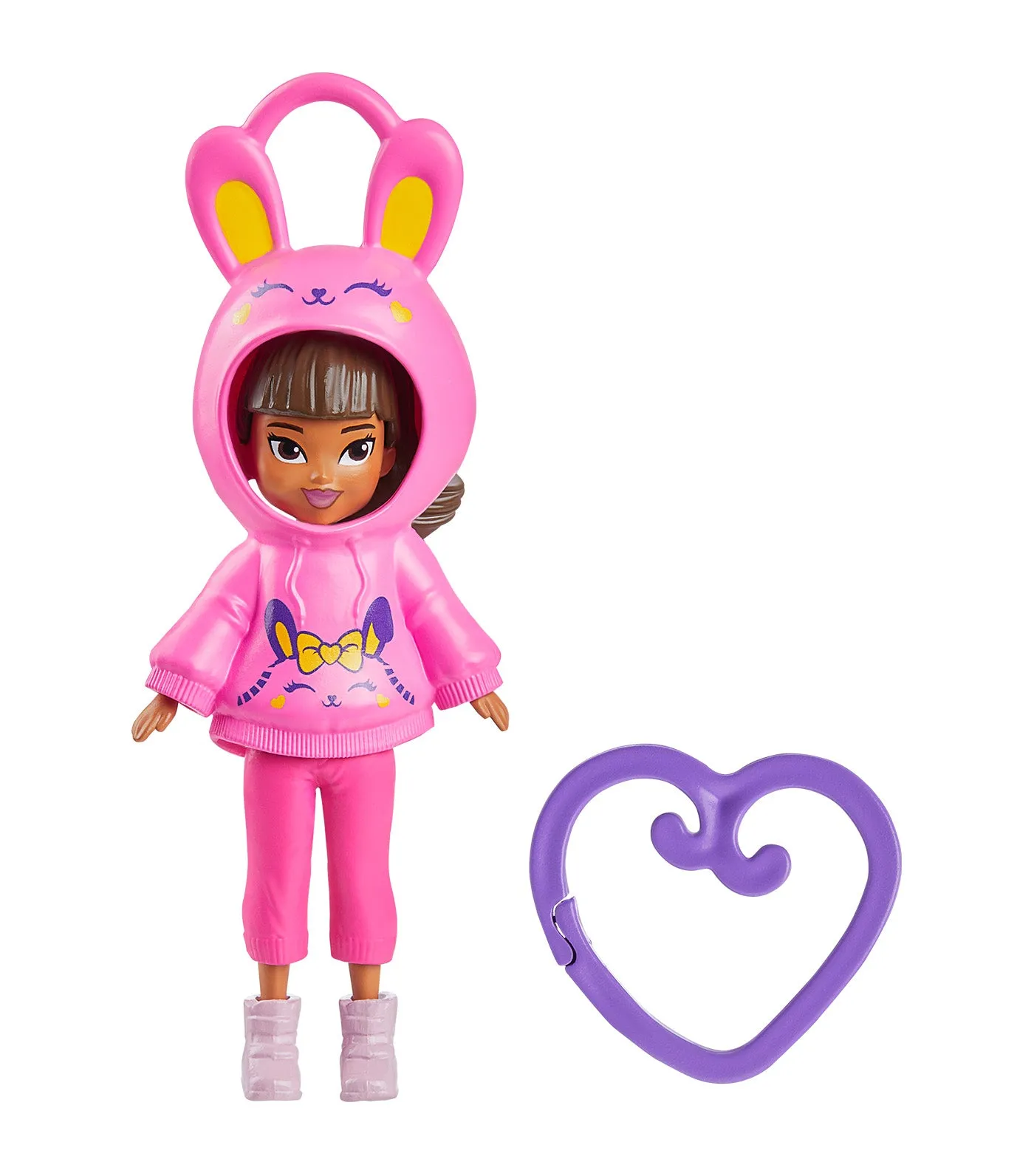 Clip-On Mini Doll Hoodie Buddy Bunny