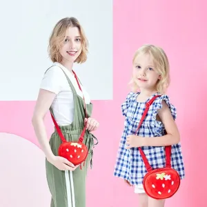 Cute Strawberry Cartoon Kids' Crossbody Bag