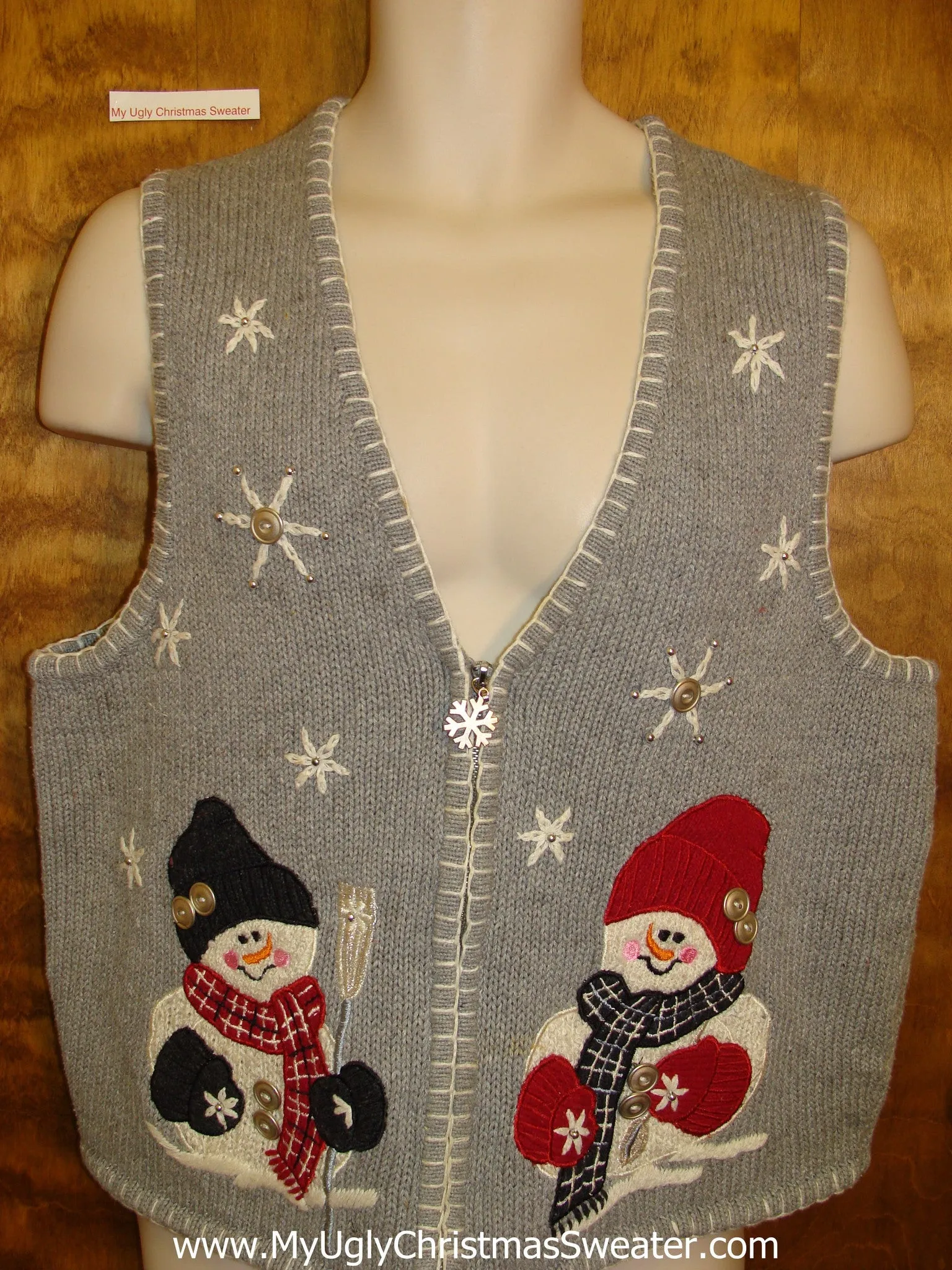 Cutesy Snowmen Ugliest Christmas Sweater Vest