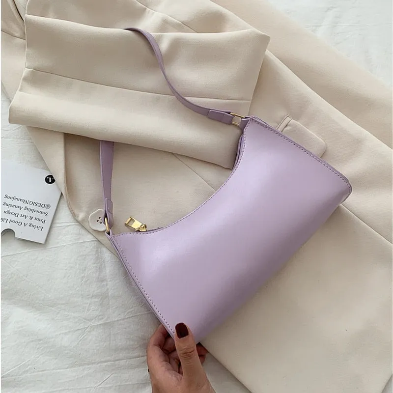 Darianrojas Popular Simple Female Daily Bag Casual PU Leather Sling Handbag Purse Women Elegant Chain Shoulder Crossbody Bag Shopping Bag