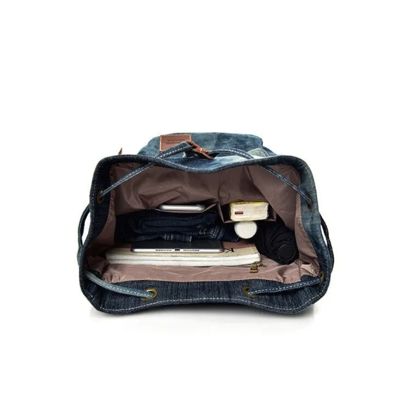 Denim Outdoor Backpack For Women