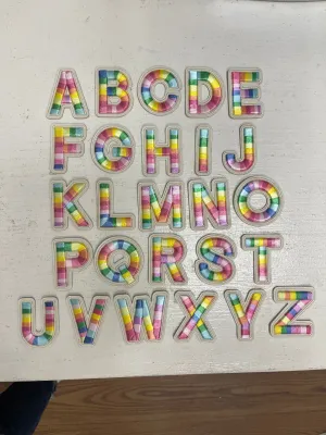 Embroidered Rainbow Letter Patches