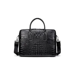 Exquisite CrocLeather Laptop Office Handbag