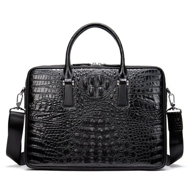 Exquisite CrocLeather Laptop Office Handbag