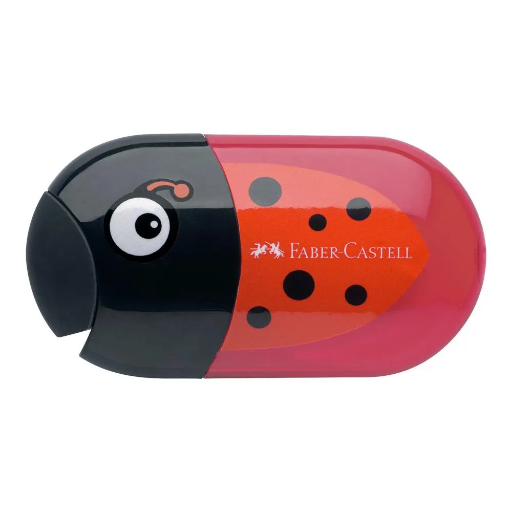 Faber-Castell Sharpener 2-Hole Animal with Eraser - Assorted