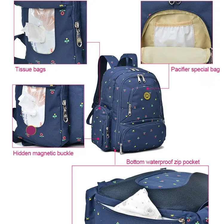 Fashion Travel Multifunctional Mother Shoulder Bag Maternity Mummy Nappy Backpack, Size: 18*30*43cm (Red Dot)