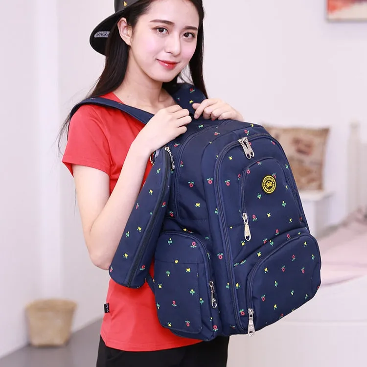 Fashion Travel Multifunctional Mother Shoulder Bag Maternity Mummy Nappy Backpack, Size: 18*30*43cm (Red Dot)