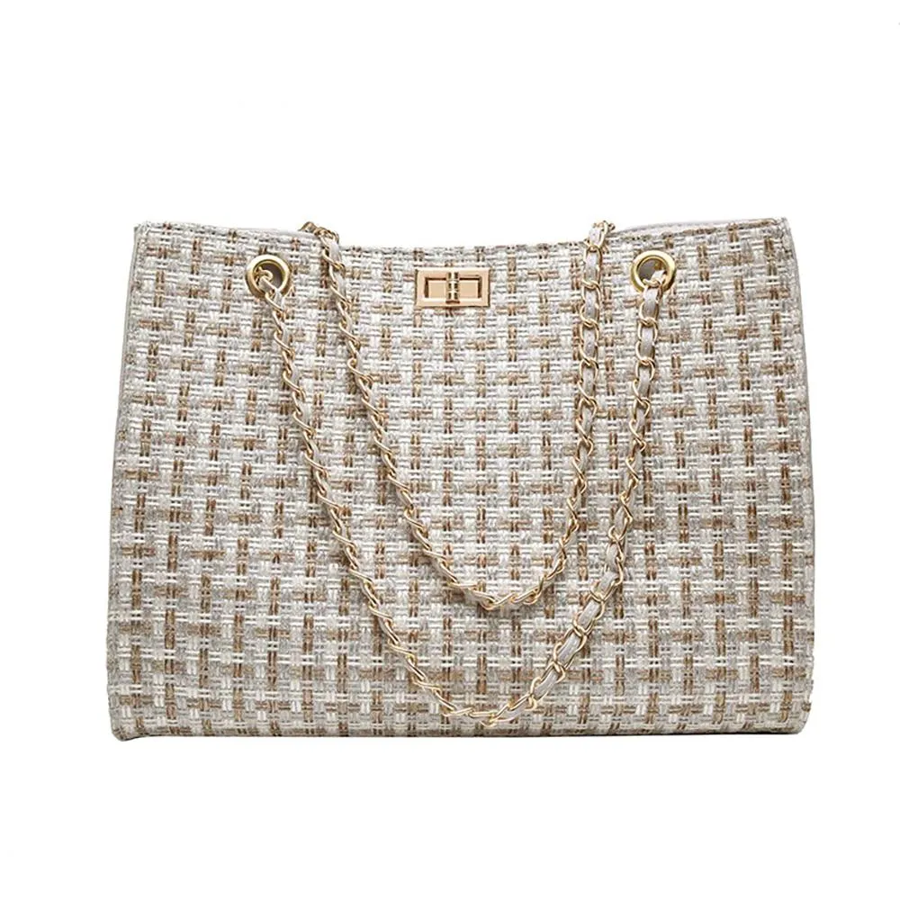 Fashionable Canvas Weaved Shoulder Bag