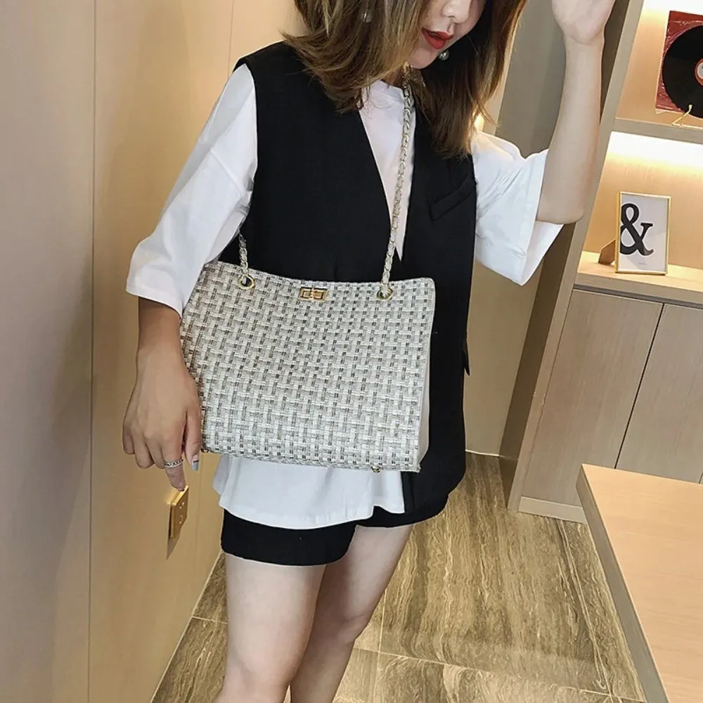 Fashionable Canvas Weaved Shoulder Bag