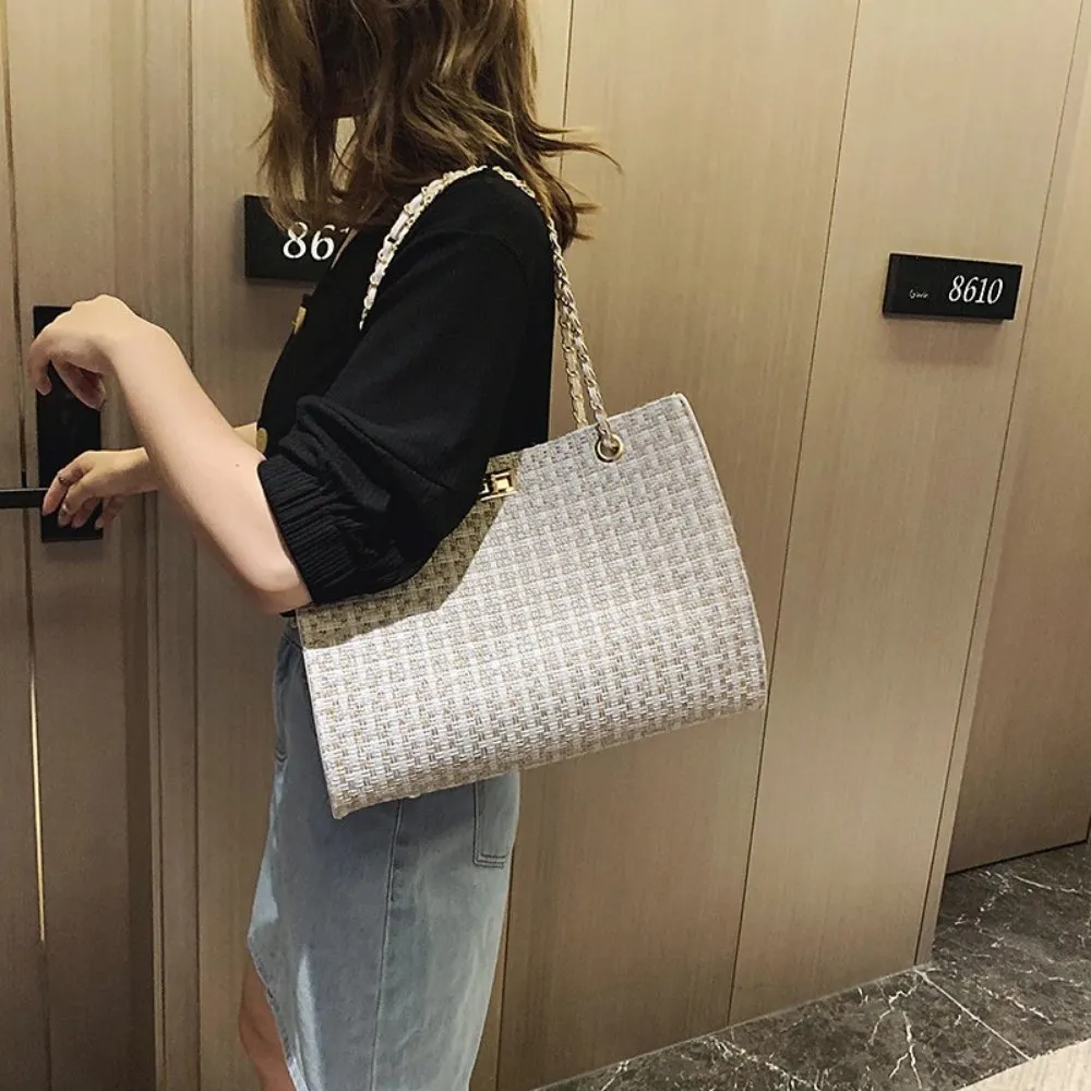 Fashionable Canvas Weaved Shoulder Bag