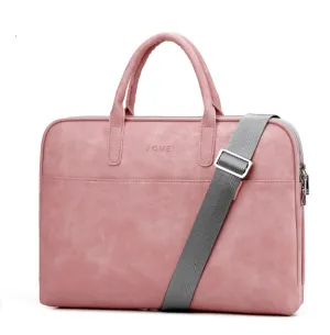 Faux Leather Laptop Bag For Women